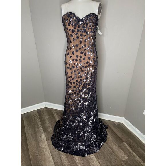 NWT Rene Ruiz Collection Sweetheart Strapless Sequin Gown SIZE 12 $1995 - Picture 6 of 11